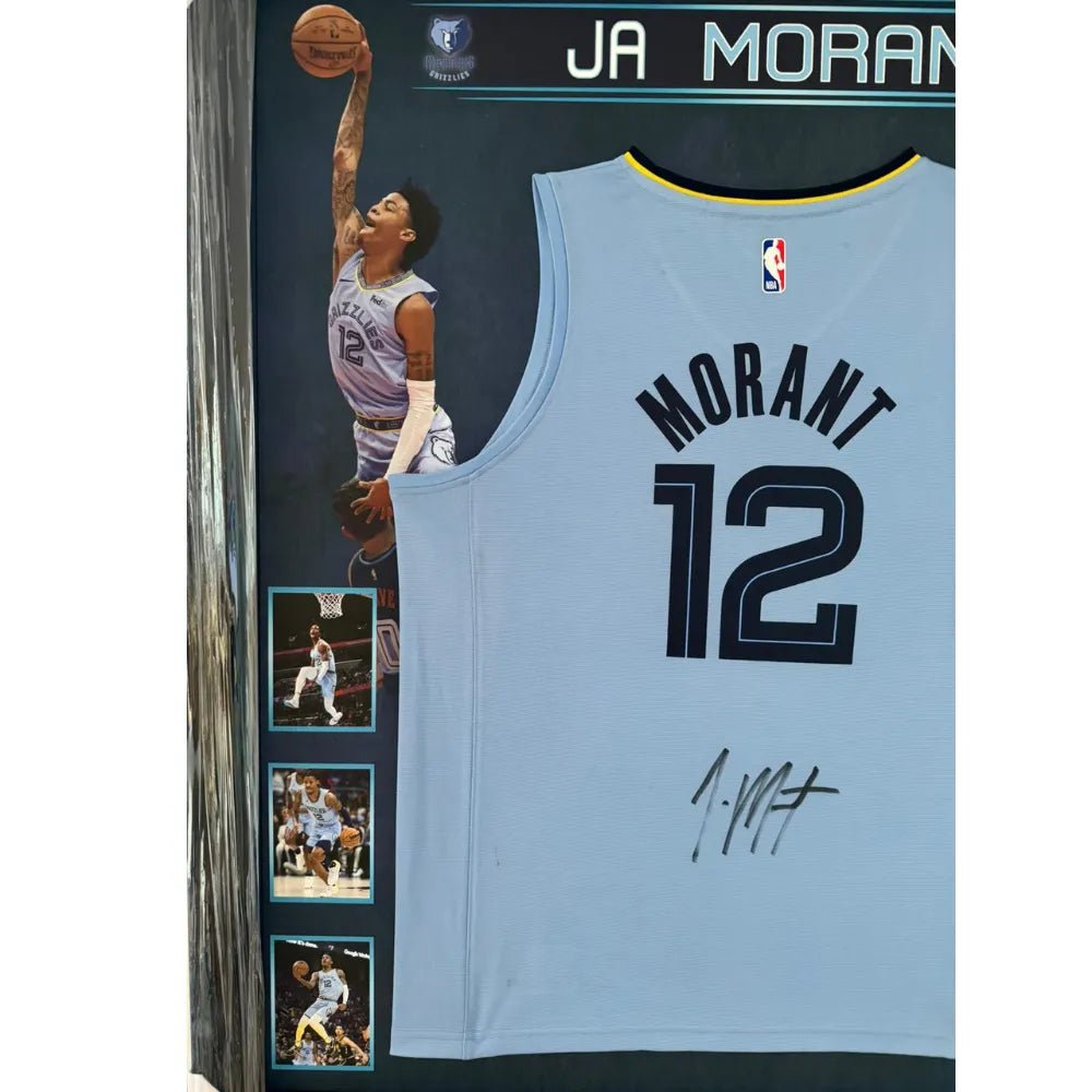 Ja Morant Signed Memphis Grizzlies Jersey - Framed **JSA AUTHENTICATED** - 1of1 Collectables