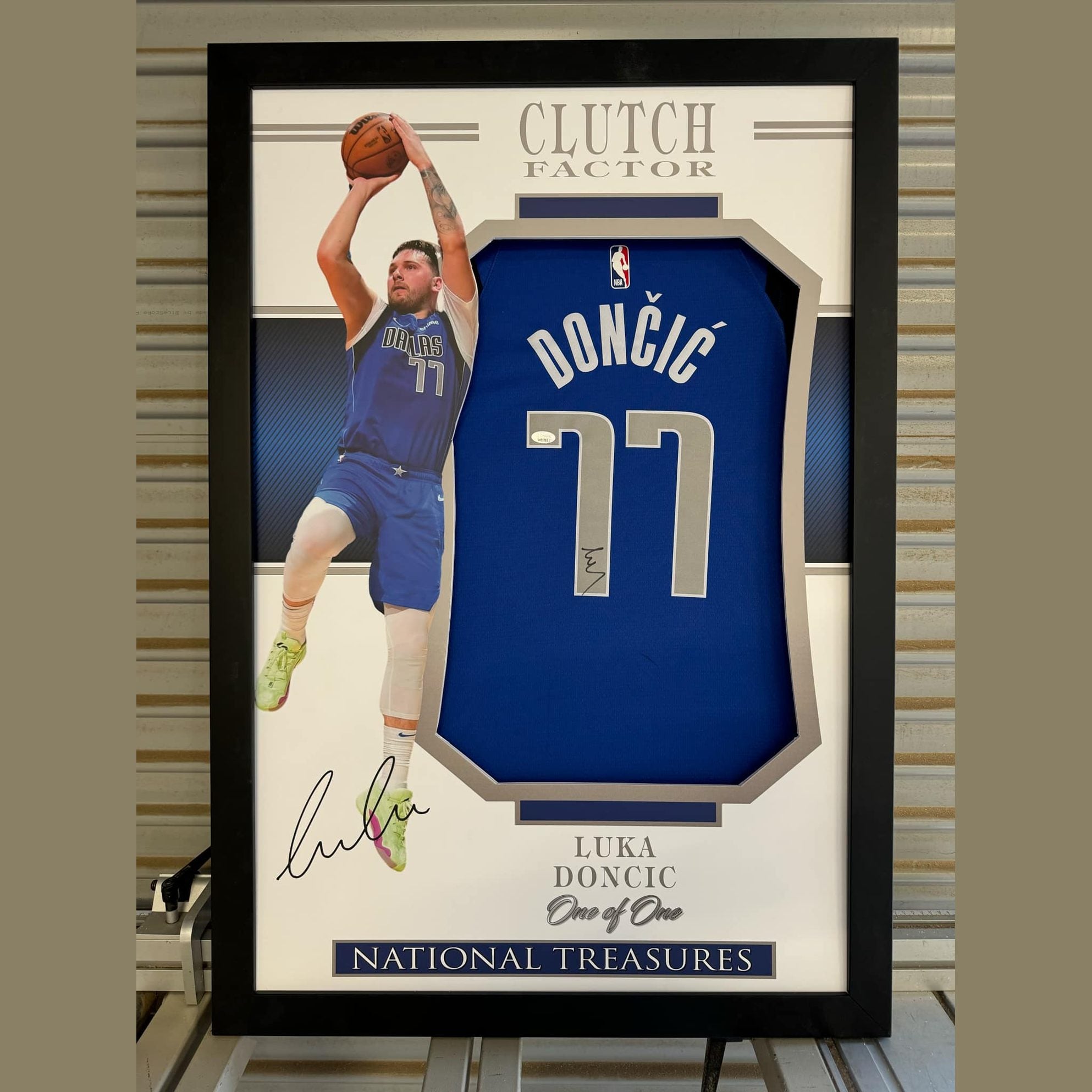 Luka Doncic Dallas Mavericks Signed Jersey - National Treasures Framed **JSA AUTHENTICATED** - 1of1 Collectables