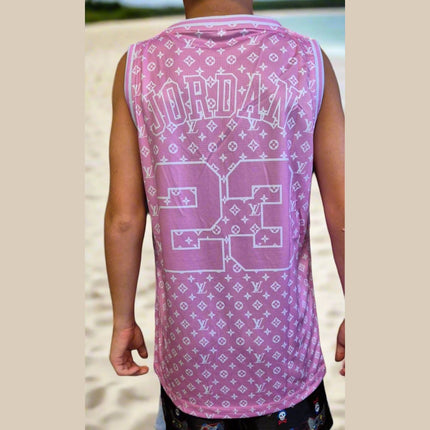 NBA CHICAGO BULLS JORDAN X LV PINK CUSTOM BASKETBALL SINGLET (CHOOSE SIZE) - 1of1 Collectables