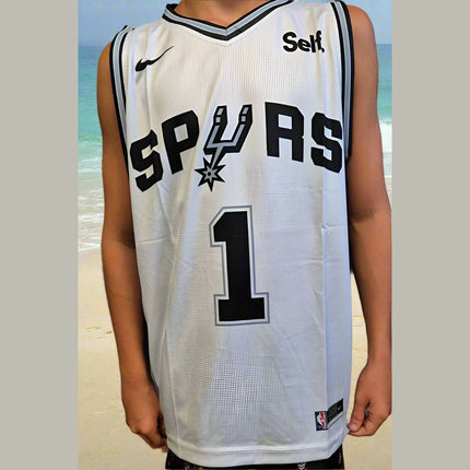 NBA VICTOR WEMBANYAMA SPURS BASKETBALL SINGLET (CHOOSE SIZE) - 1of1 Collectables