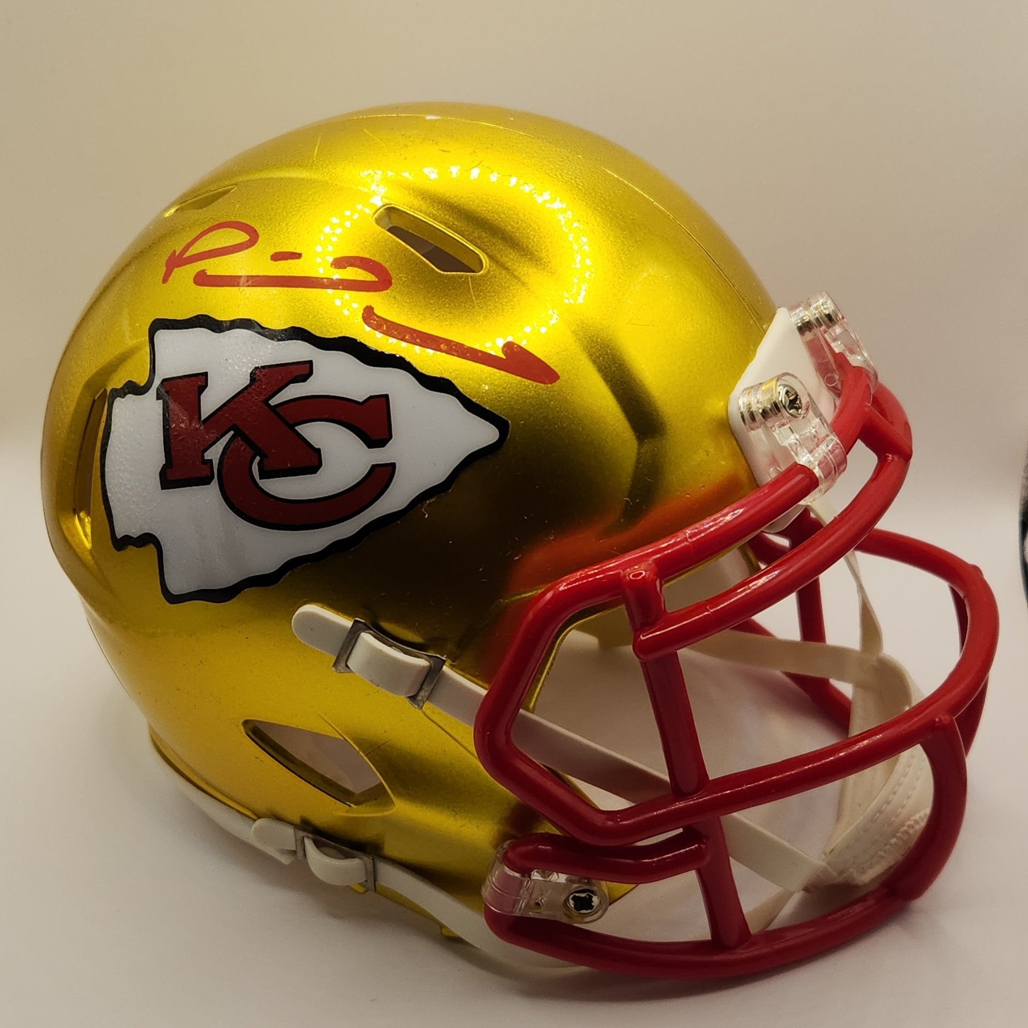 Patrick Mahomes KC Chiefs Autographed Riddell Flash Alternate Mini Helmet **BECKETT AUTHENTICATED** - 1of1 Collectables