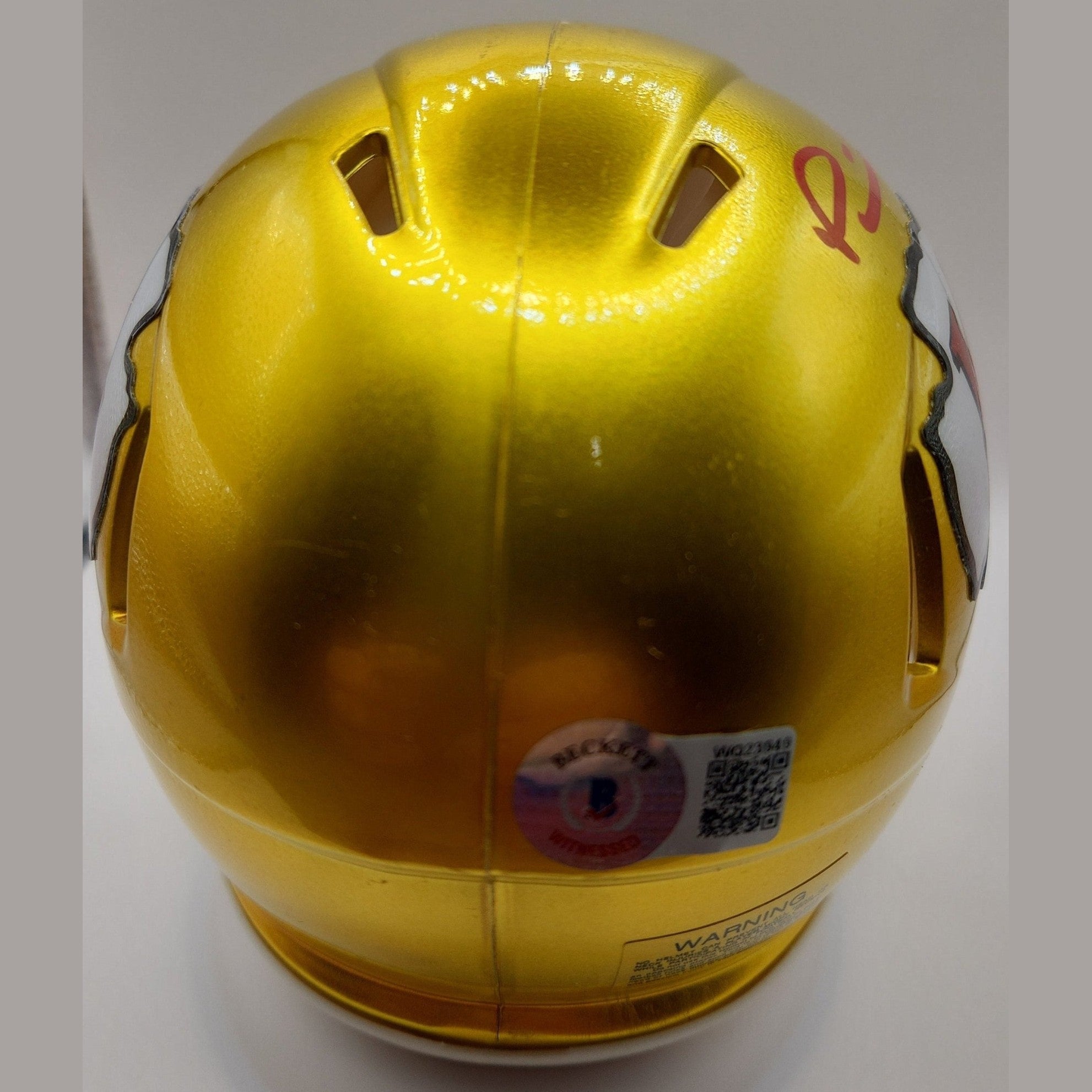 Patrick Mahomes KC Chiefs Autographed Riddell Flash Alternate Mini Helmet **BECKETT AUTHENTICATED** - 1of1 Collectables