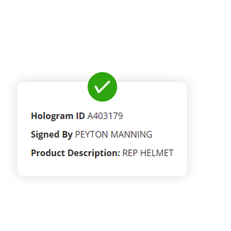 Payton Manning Denver Broncos Autographed Riddell Full Size Helmet **FANATICS AUTHETICATED** - 1of1 Collectables