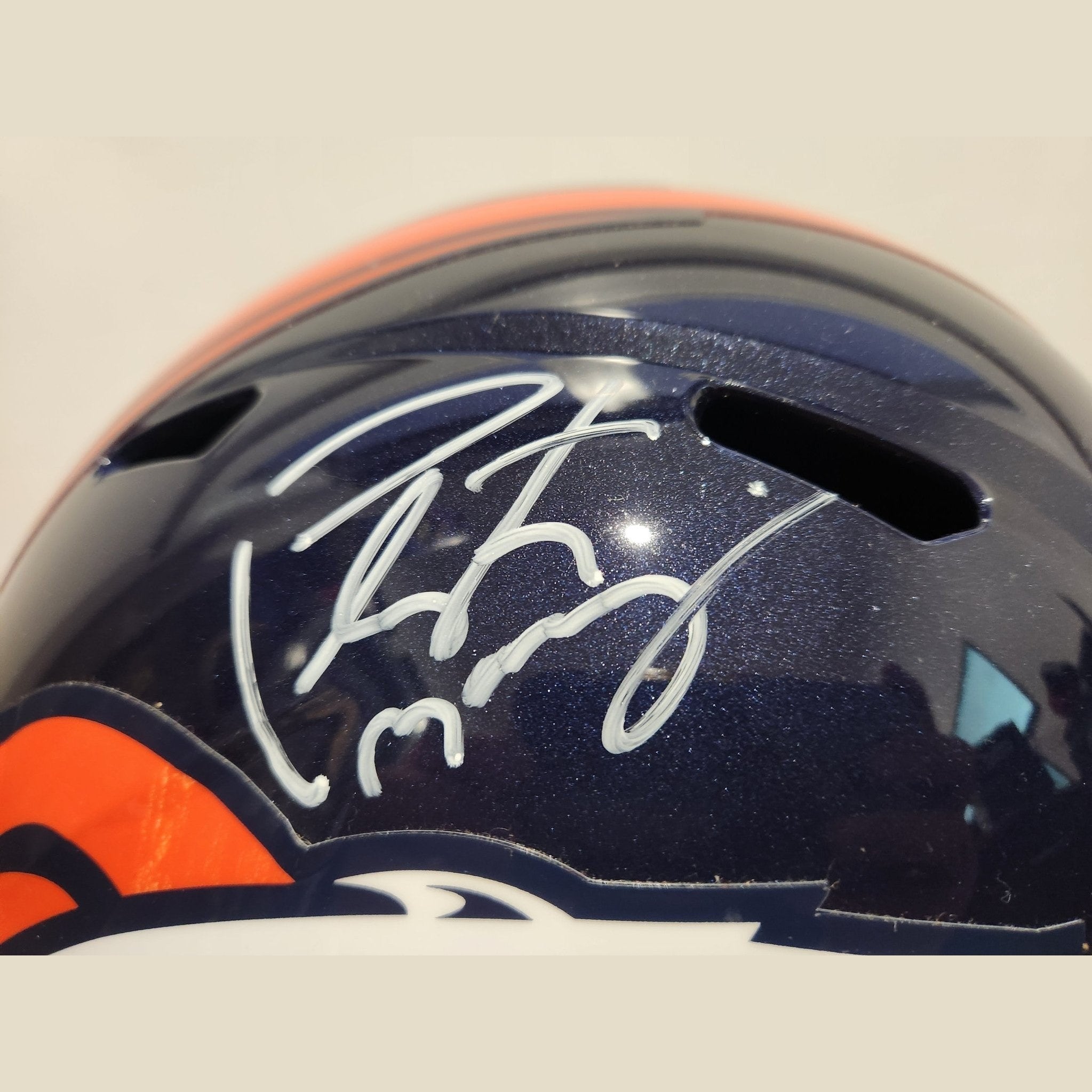Payton Manning Denver Broncos Autographed Riddell Full Size Helmet **FANATICS AUTHETICATED** - 1of1 Collectables
