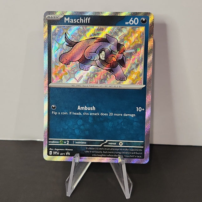 Pokemon Maschiff SVP EN-071 Shiny Rare - Paldean Fates | Best Price in 2024 at 1of1 Collectables Pokemon Maschiff SVP EN-071 Shiny Rare - Paldean Fates | Best Price in 2024 at 1of1 Collectables