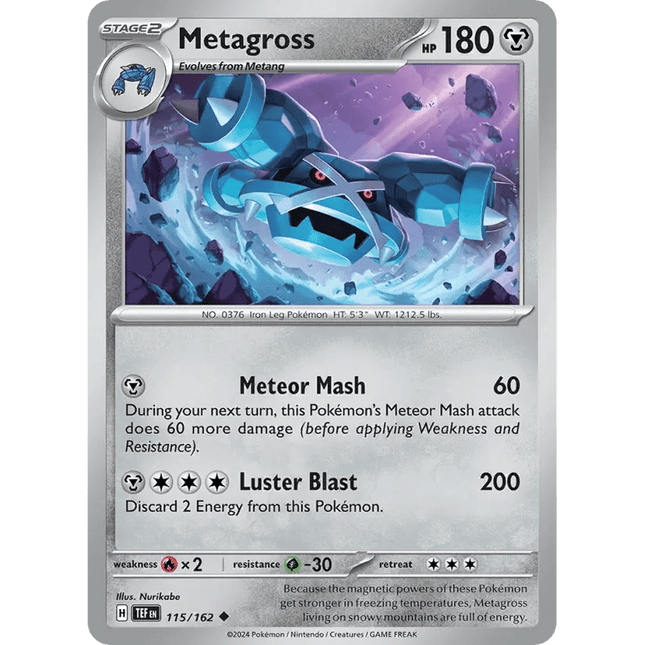 Pokemon - Temporal Forces Metagross (115/162) 115 Uncommon Reverse Holo - 1of1 Collectables