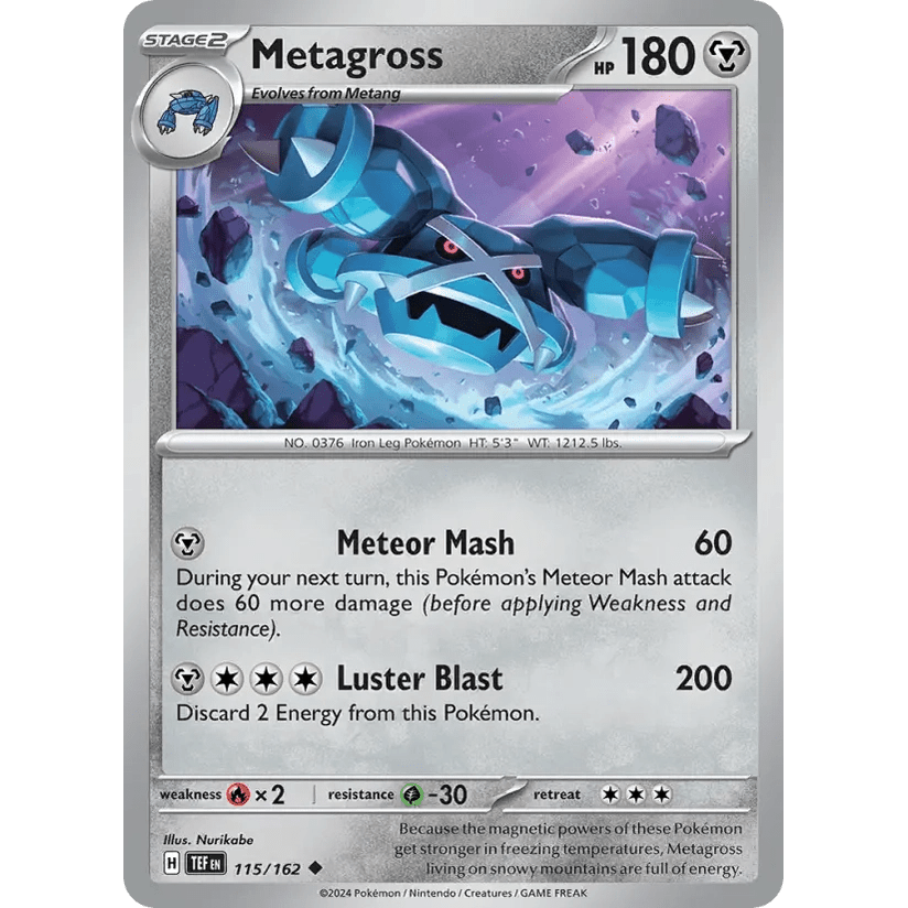 Pokemon - Temporal Forces Metagross (115/162) 115 Uncommon Reverse Holo - 1of1 Collectables