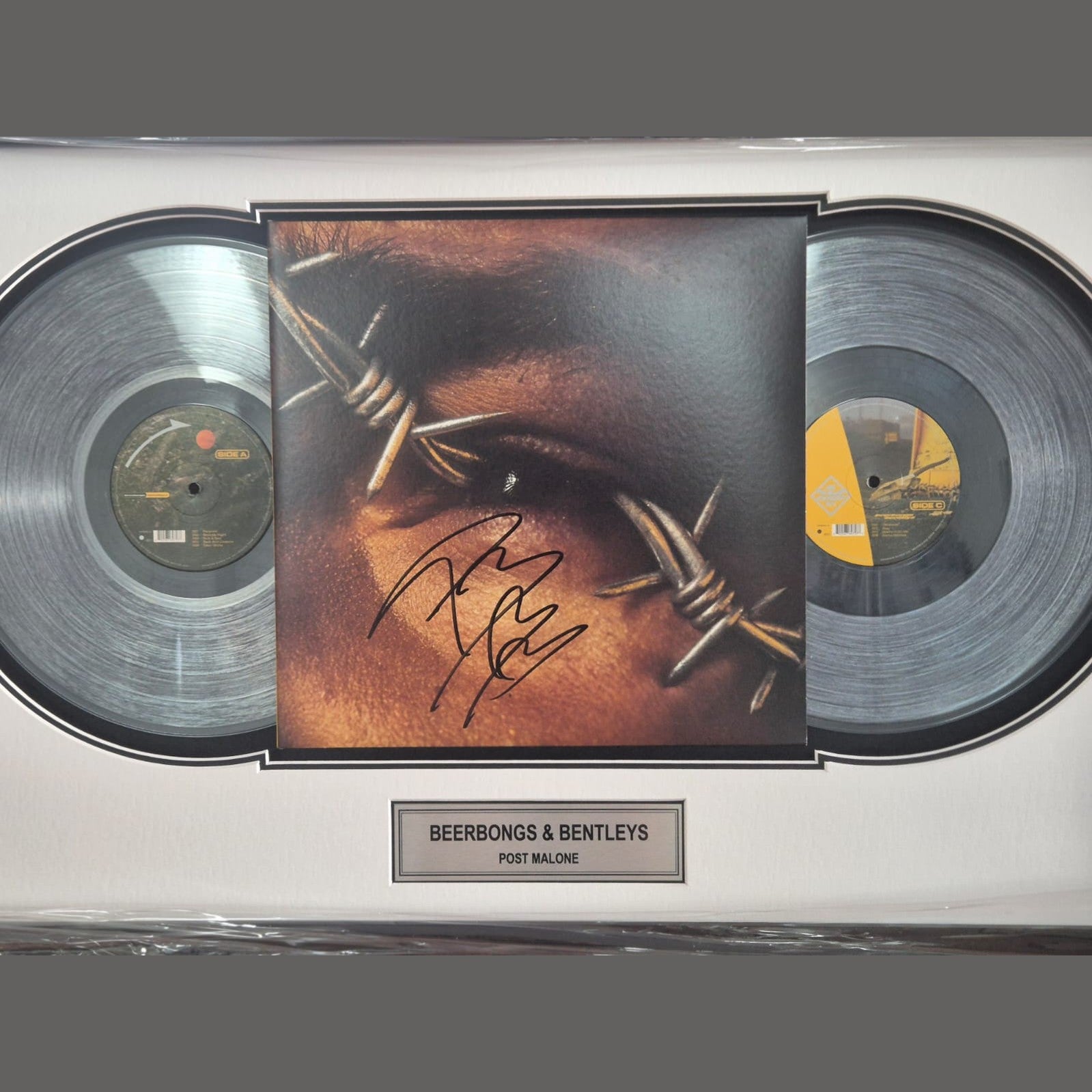 Post Malone Signed Framed Record - Beer Bongs & Bentleys **JSA AUTHENTICATED** - 1of1 Collectables