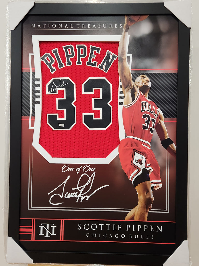 Scottie Pippen Chicago Bulls Signed Jersey  - National Treasures Framed **FANATICS AUTHENTICATED** - Premium  from 1of1 Collectables - Just $1750! Shop now at 1of1 Collectables