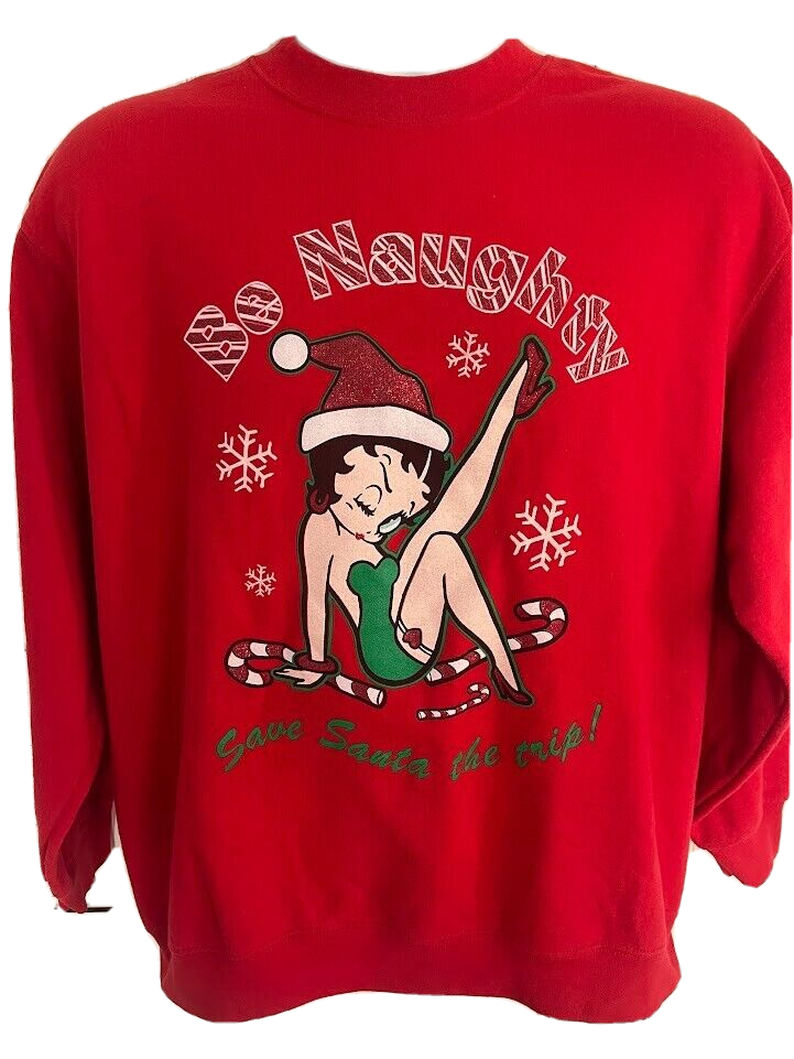 BETTY BOOP - BE NAUGHTY CHRISTMAS SWEATER *VINTAGE 90s* (LARGE) - Premium  from 1of1 Collectables - Just $45! Shop now at 1of1 Collectables