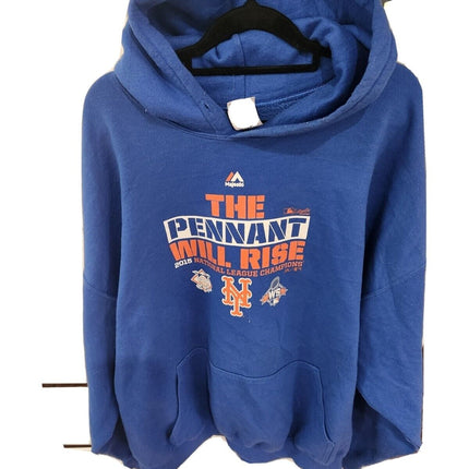 Vintage New York Mets "The Pennant Will Rise" 2015 National Champions Hoodie - Premium  from 1of1 Collectables - Just $49! Shop now at 1of1 Collectables