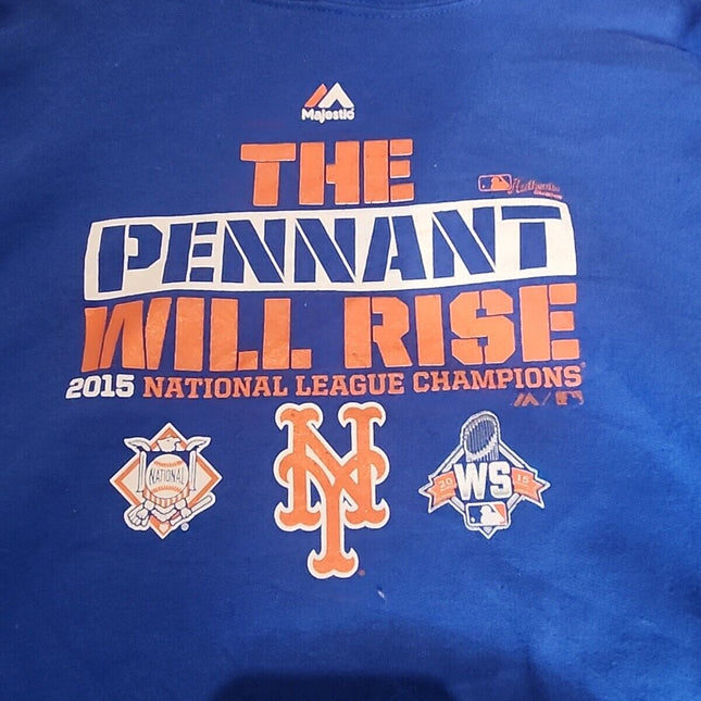 Vintage New York Mets "The Pennant Will Rise" 2015 National Champions Hoodie - Premium  from 1of1 Collectables - Just $49! Shop now at 1of1 Collectables