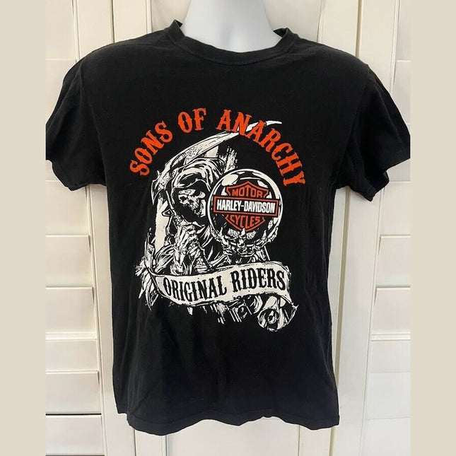 Sons of Anarchy HARLEY DAVIDSON MOTORCYCLES T SHIRT *VINTAGE 90s* (KIDS LARGE) - 1of1 Collectables