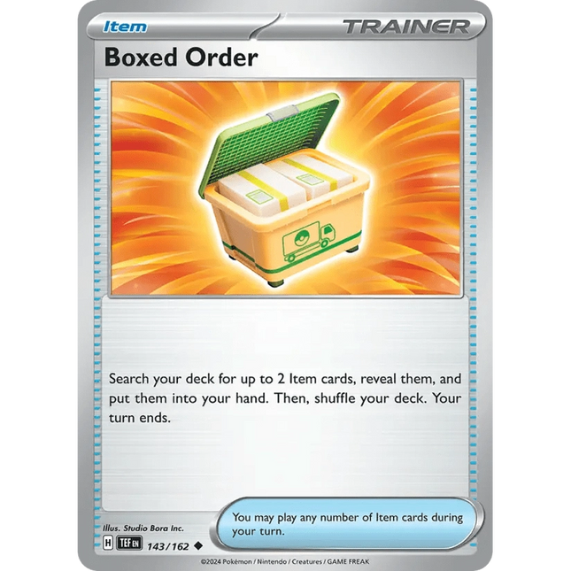 Temporal Forces Scarlet and Violet Boxed Order (143/162) 143 Raw Uncommon Non - Foil Trainer Card - 1of1 Collectables