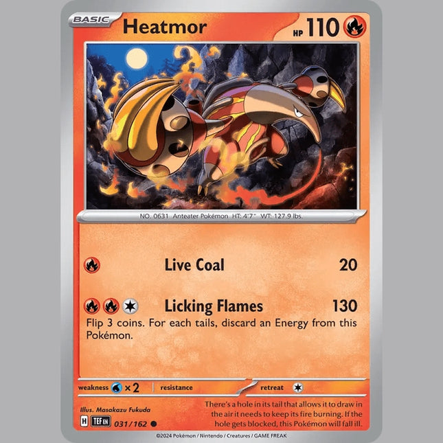 Temporal Forces Scarlet and Violet Heatmor (031/162) 031 Raw Common - 1of1 Collectables