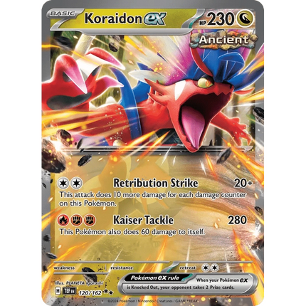 Temporal Forces Scarlet and Violet Koraidon ex (120/162) 120 Raw Double Rare Foil/Holo - 1of1 Collectables
