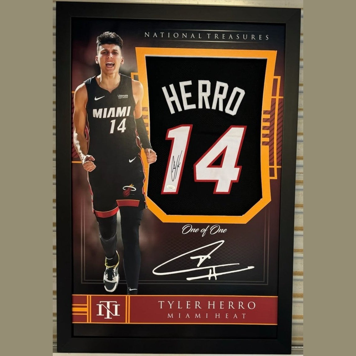Tyler Herro Miami Heat Signed Jersey - National Treasures Framed **JSA AUTHENTICATED** - 1of1 Collectables