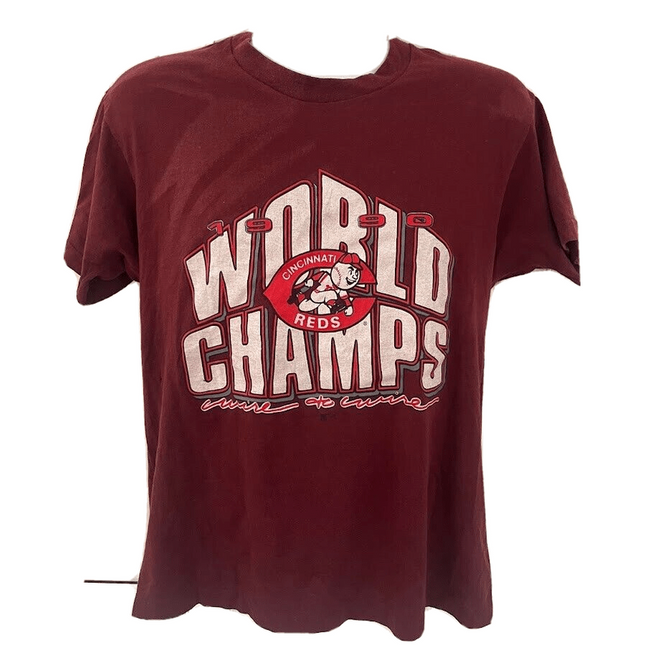 Vintage CINCINNATI REDS World Champs T-Shirt **A++ Condition** LARGE - 1of1 Collectables