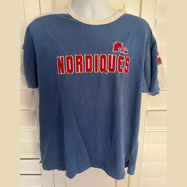 Vintage Quebec NORDIQUES HOCKEY T-Shirt **Ready to Ship** LARGE - 1of1 Collectables