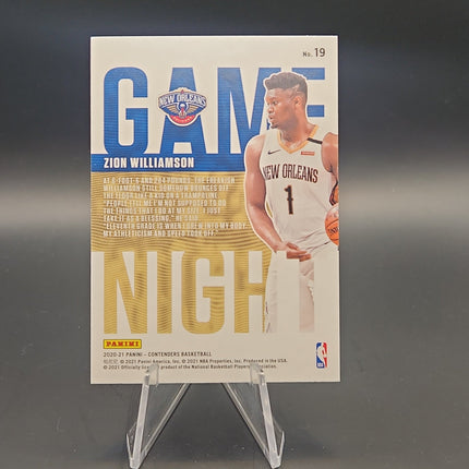 Zion Williamson 2020/21 Contenders Game Night #19 - 1of1 Collectables