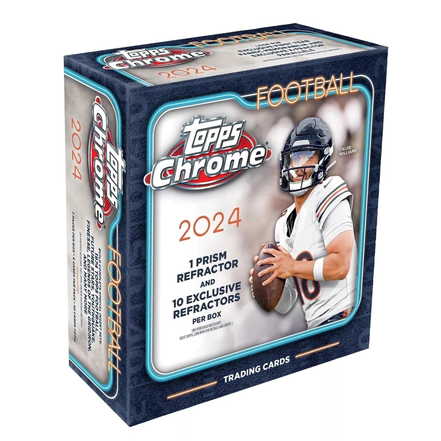 2024 Topps Chrome Football (NFL) Mega Box (42 Cards) **FACTORY SEALED**