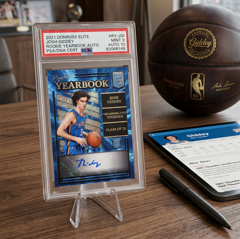 Josh Giddey 2021/22 Donruss Rookie Yearbook Auto **PSA MINT 9**