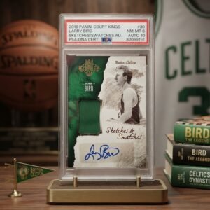 Larry Bird 2016/17 Court Kings Sketches/Swatches **PSA NM-MT 8** POP 1 - 14/60