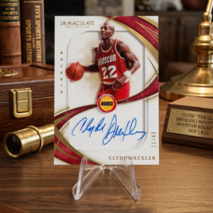 Clyde Drexler 2019/20 Immaculate Showbox Signatures Auto (On Card) **11/49** #SS-CDX