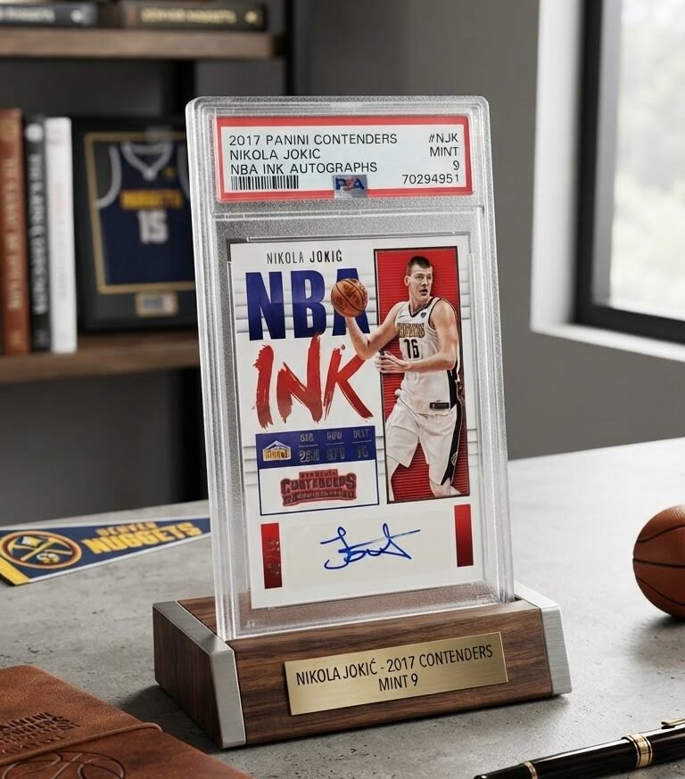 Nikola Jokic 2017/18 Contenders NBA Ink Auto **PSA MINT 9** **42/99**