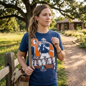 Vintage JOHN ELWAY T-Shirt **A++ Condition** LARGE