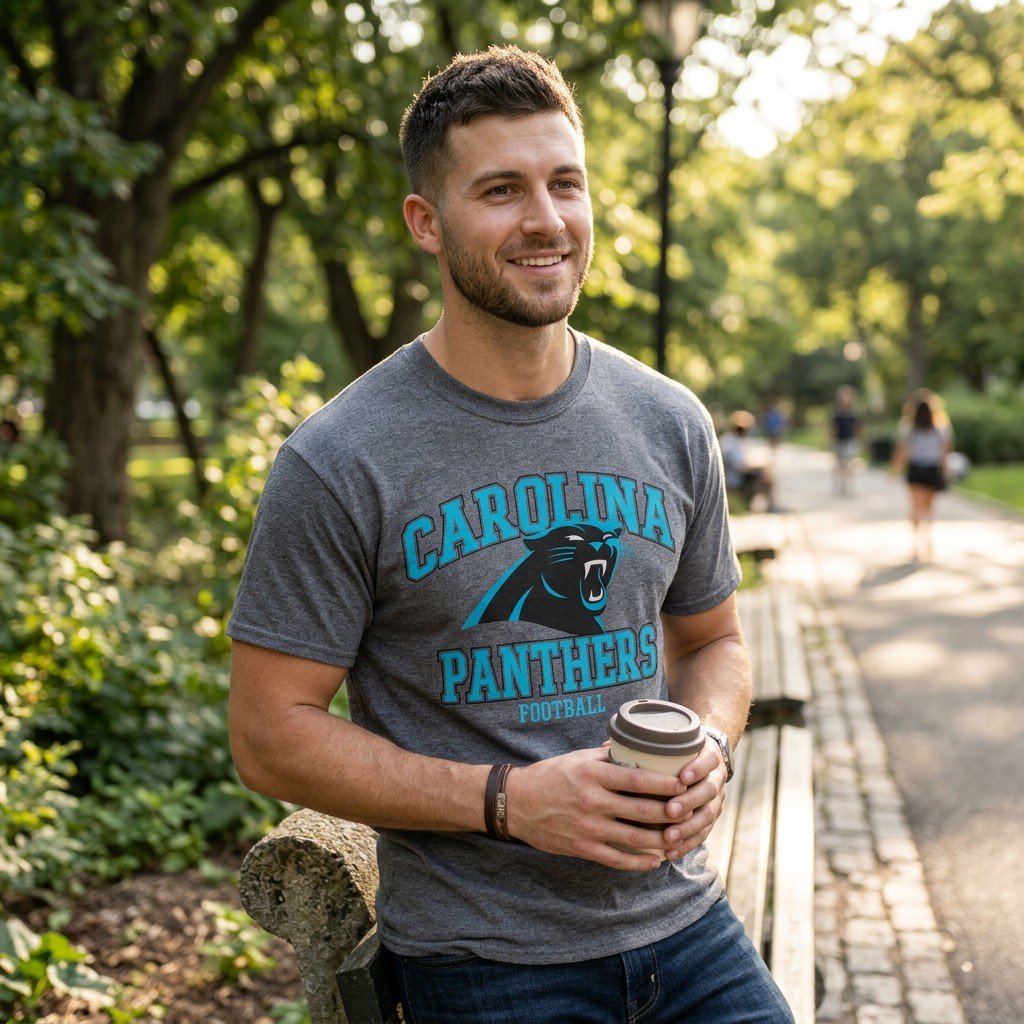 Carolina Panthers NFL Official Team Apparel T-Shirt (L) **PERFECT CONDITION**