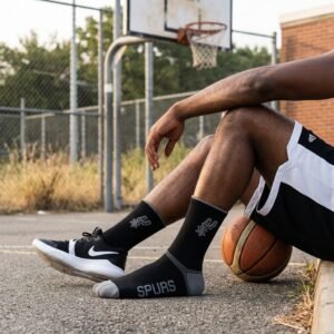 San Antonio Spurs NBA Socks (Size 8-11) - Black