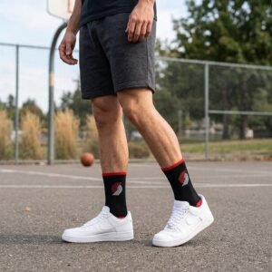 Portland Trailblazers NBA Socks (Size 8-11) - Red/Black