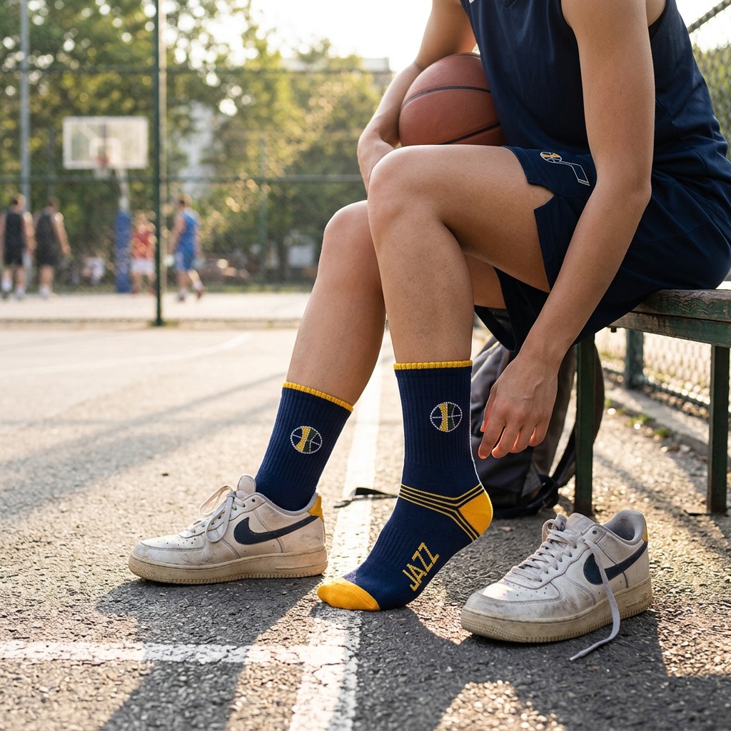 Utah Jazz NBA Socks (Size 8-11) - Blue/Yellow