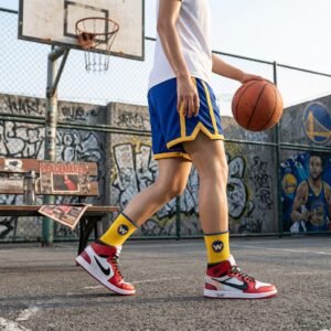 Golden State Warriors NBA Socks (Size 8-11) - Yellow/Blue