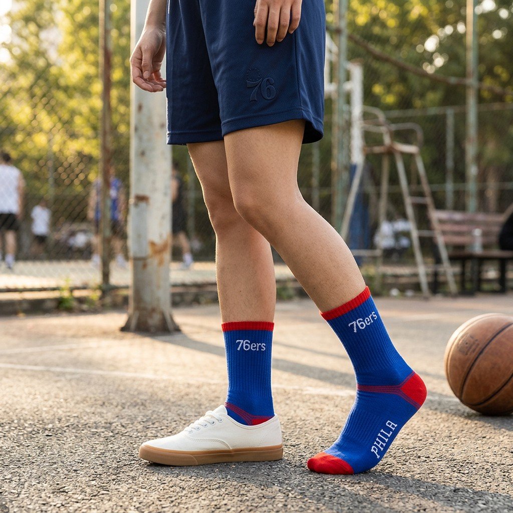Philadelphia 76ers NBA Socks (Size 8-11) - Blue/Red