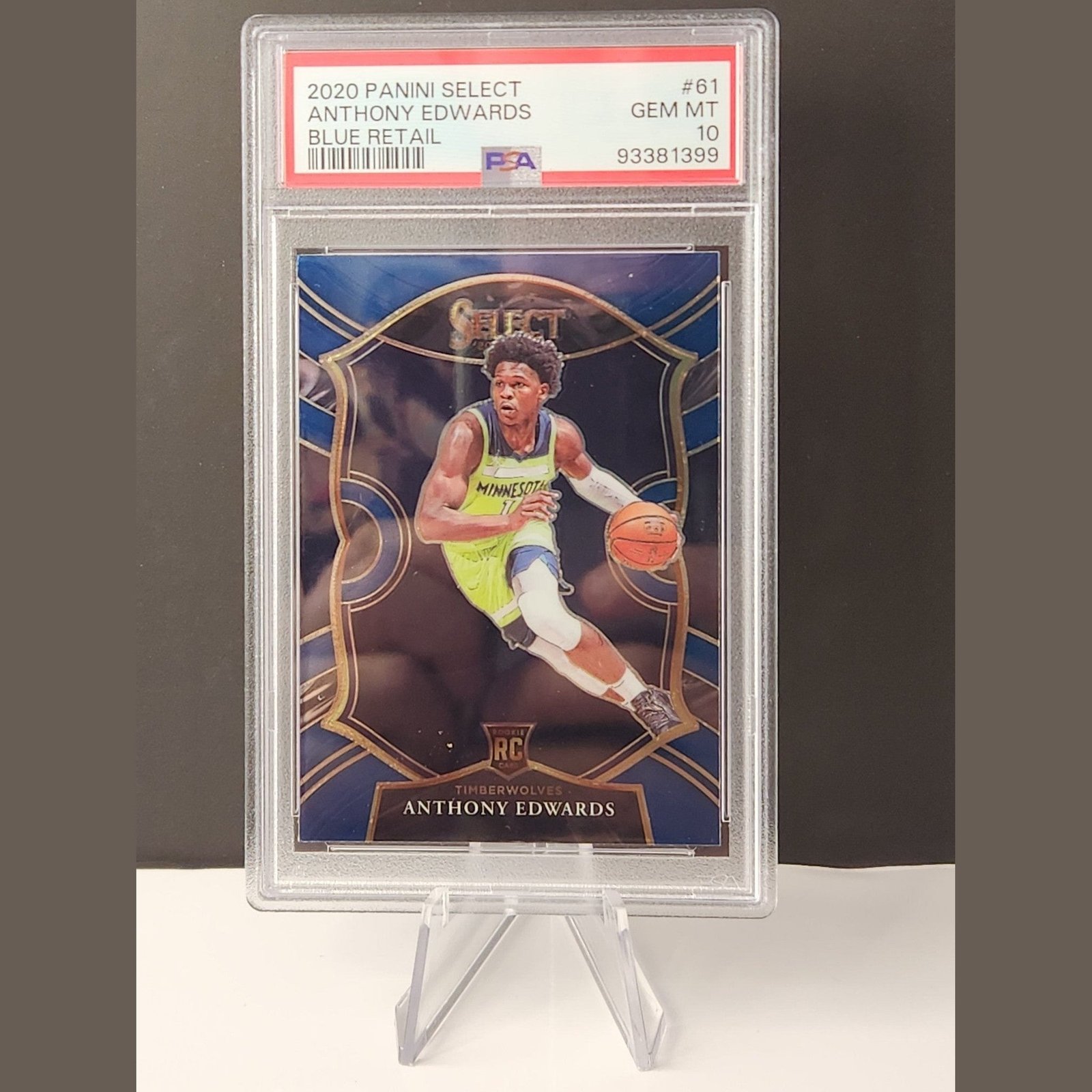 Anthony Edwards 2020/21 Blue Retail Select RC #61 **PSA GEM MINT 10**