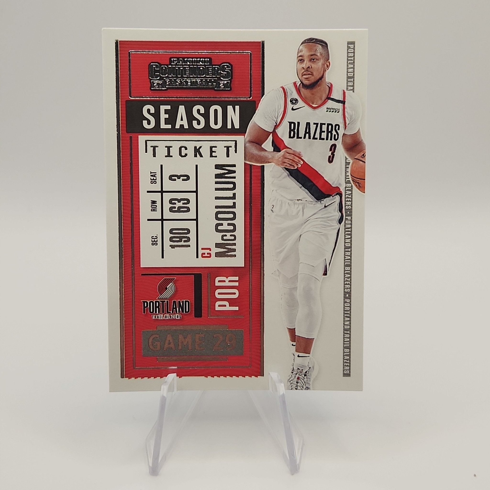 CJ McCollum 2020/21 Contenders Season Ticket #59