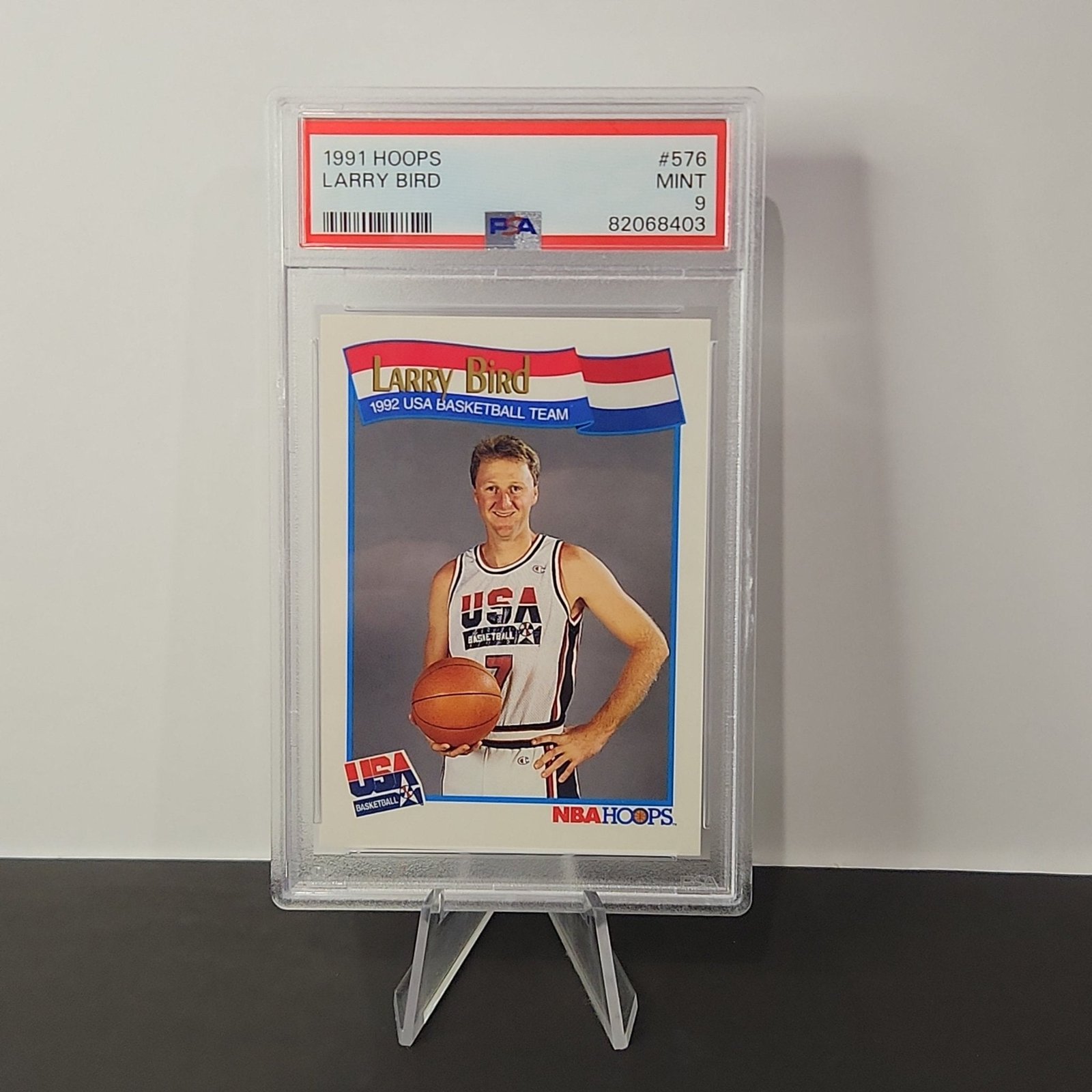 Larry Bird 1991/92 Hoops #576 Dream Team **PSA MINT 9**