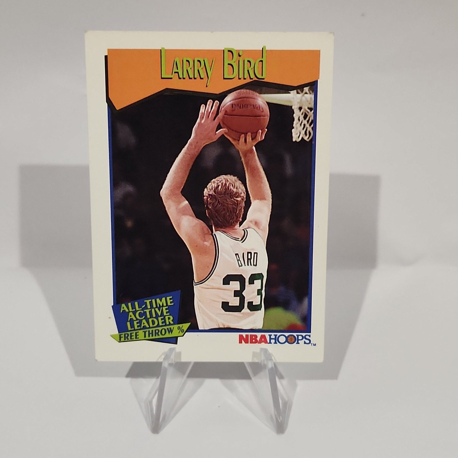 Larry Bird 1991/92 Hoops All Time Stat Leaders #532
