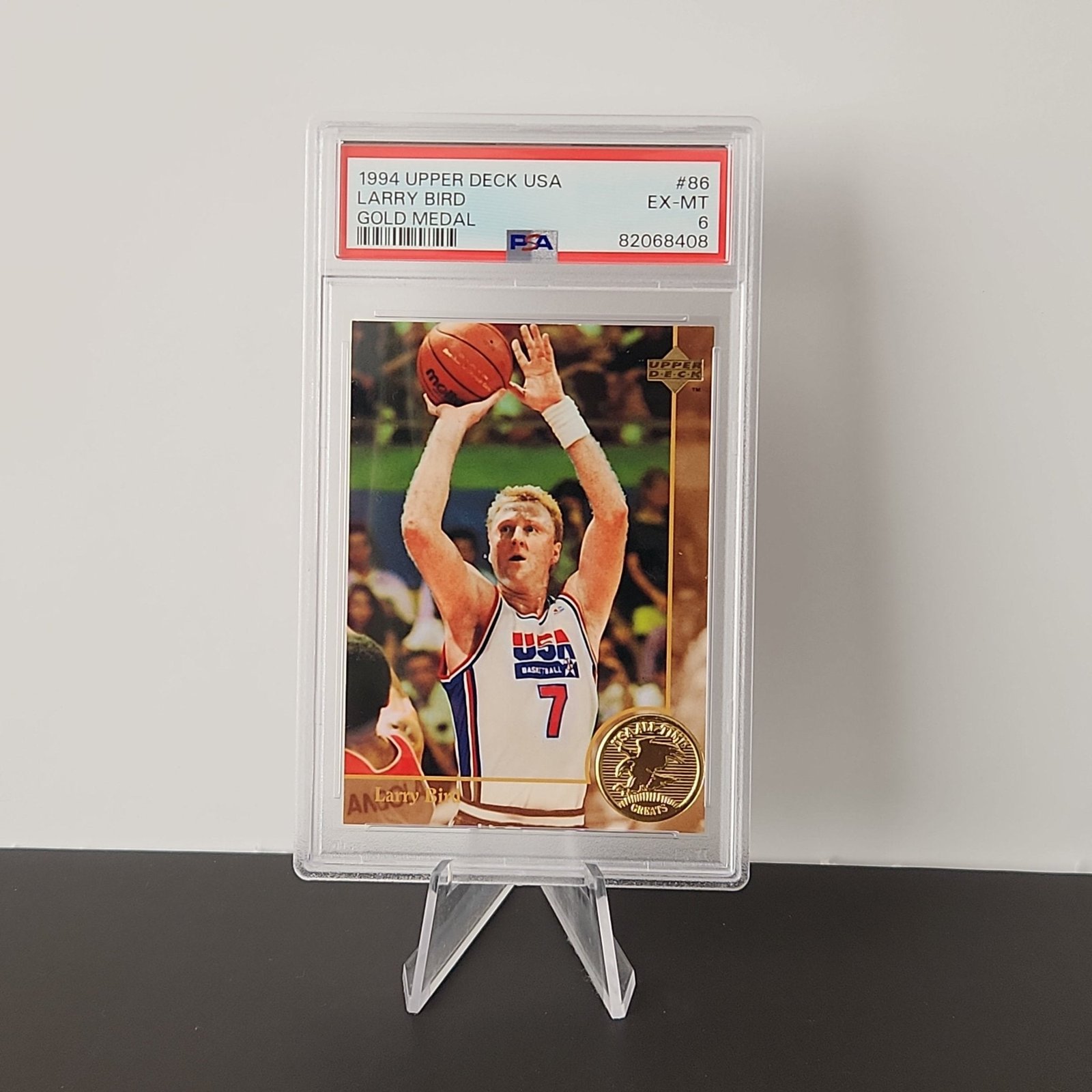 Larry Bird 1994/95 Upper Deck Gold Medal **PSA EX-MT 6**
