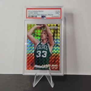 Larry Bird 2014/15 Prizm Yellow & red Mosaic Prizm **PSA MINT 9**