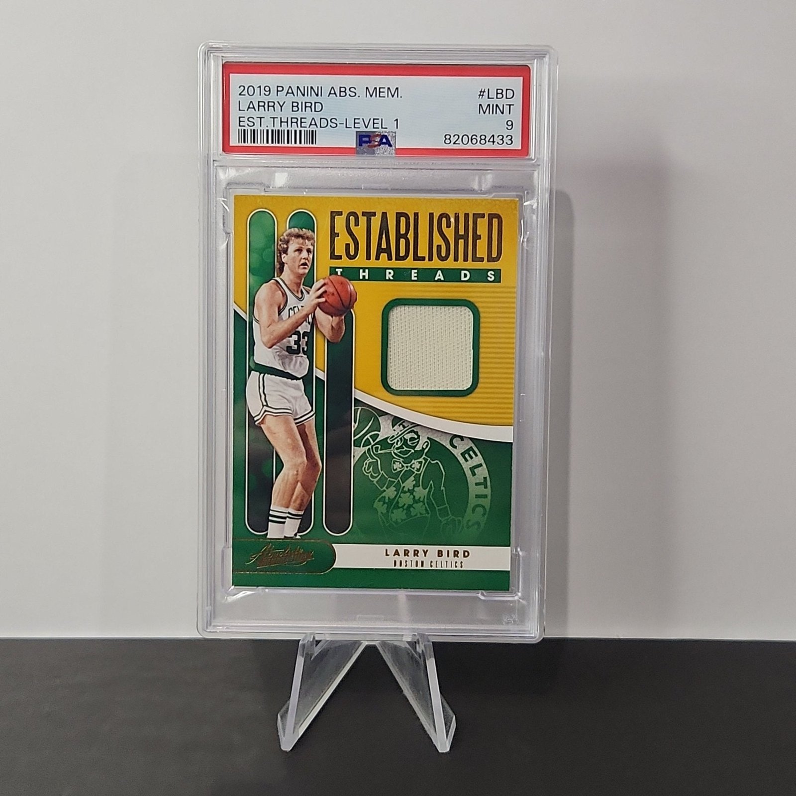 Larry Bird 2019/20 Absolute Memorabilia Threads Level 1 **PSA MINT 9**