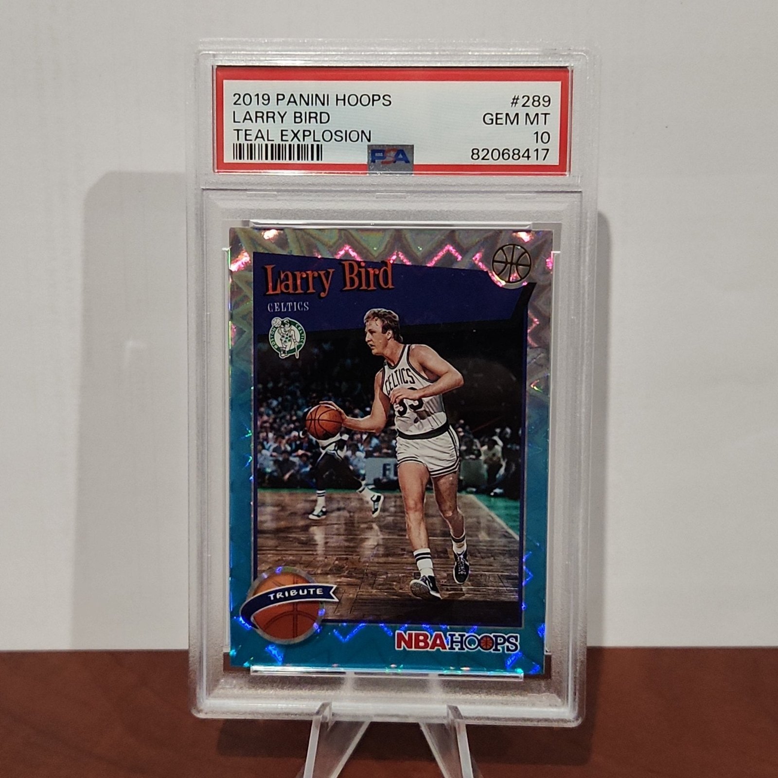 Larry Bird 2019/20 Hoops Teal Explosion #289 **PSA GEM MINT 10** **POP 2**
