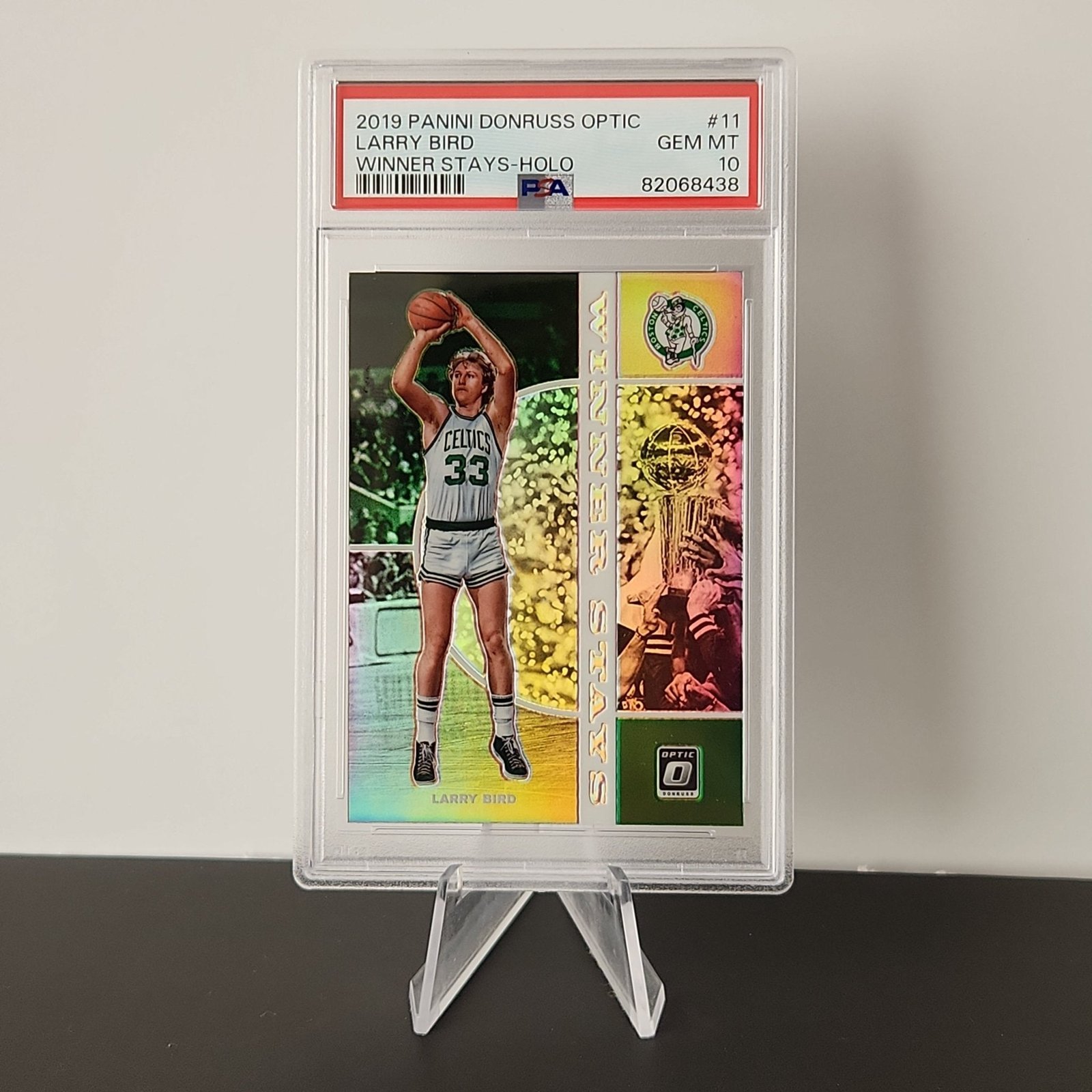 Larry Bird 2019/20 Optic Winner Stays Holo **PSA GEM MINT 10**