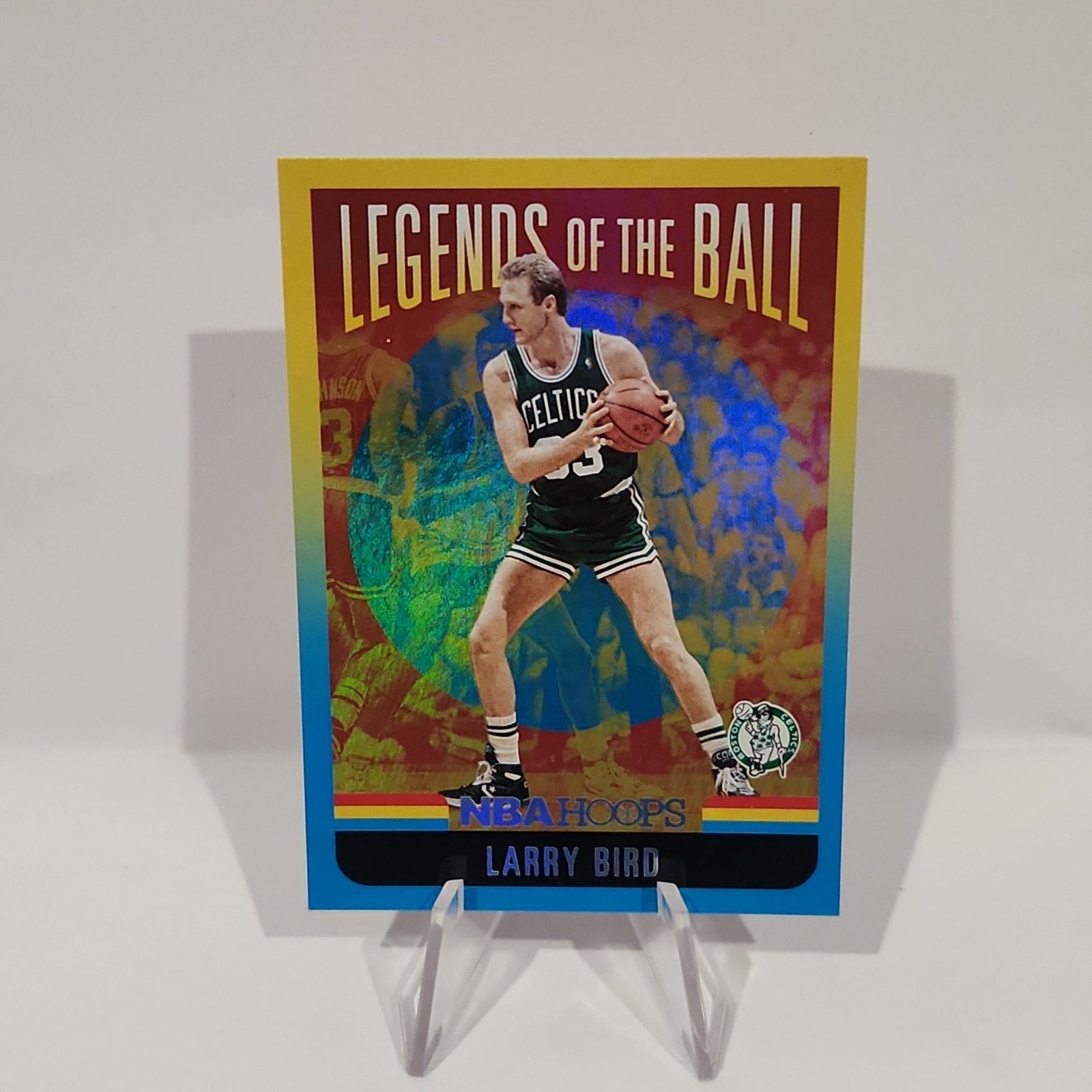 Larry Bird 2020/21 Hoops Legends of the Ball Refractor #14