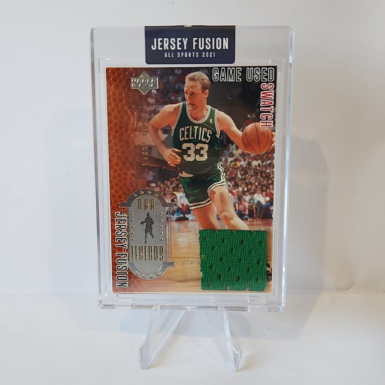 Larry Bird Upper 1989/90 Upper Deck Jersey Fusion **GAME USED** Swatch