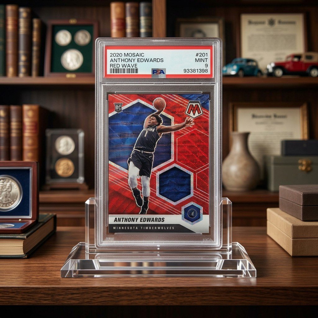 Anthony Edwards 2020/21 Mosaic Red Wave RC #201 **PSA MINT 9**