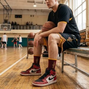Cleveland Cavaliers NBA Socks (Size 8-11) - Maroon/Yellow