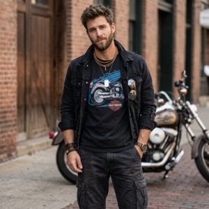 HARLEY DAVIDSON MOTORCYCLES T SHIRT *VINTAGE 90s* (KIDS M)